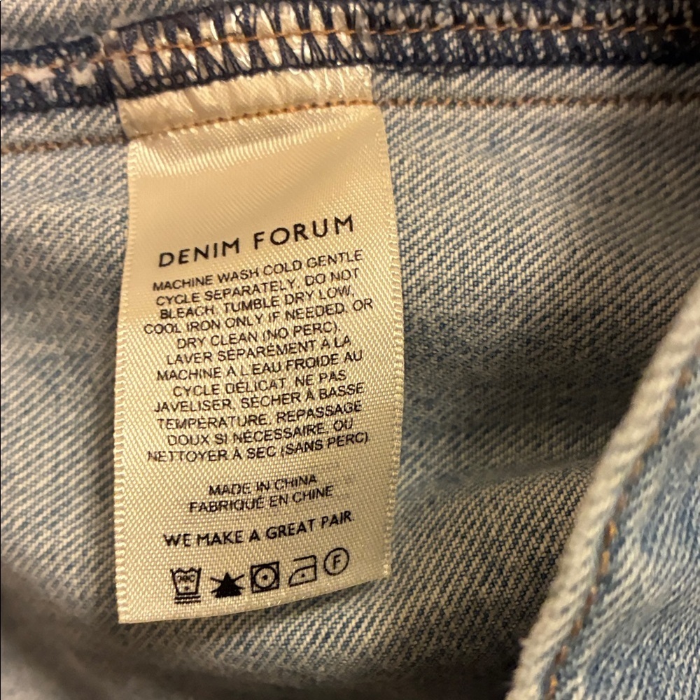 Aritzia    DENIM FORUM Blue Denim Jacket LIKE new 🆕 - Picture 4 of 8